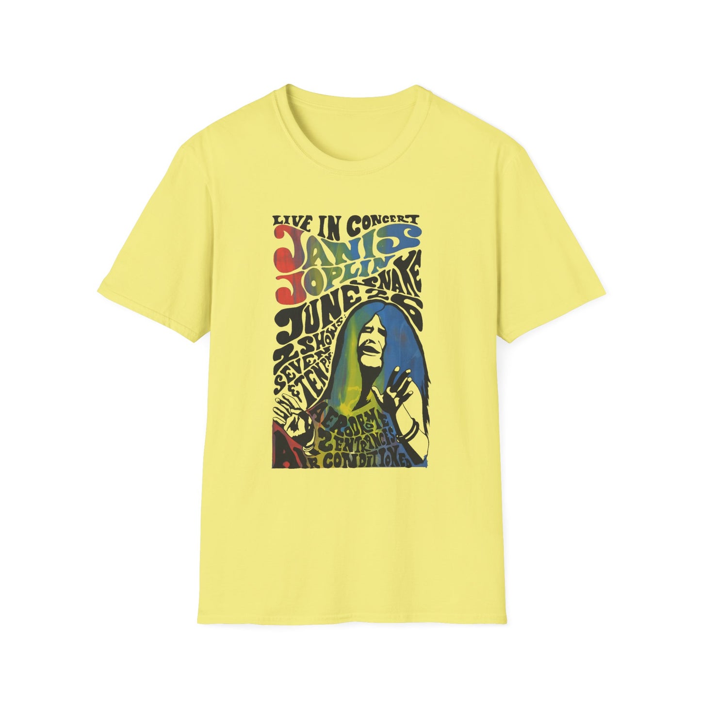 1968 janis joplin new york aerodrome concert poster tshirt