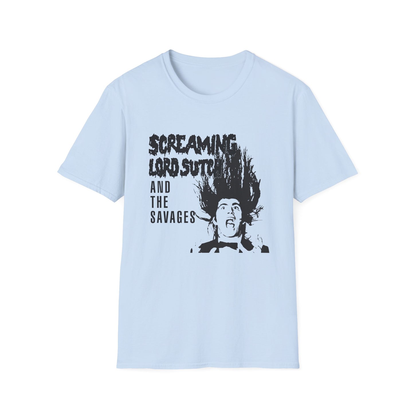 screaming lord sutch and the savages custom rock and roll tshirt