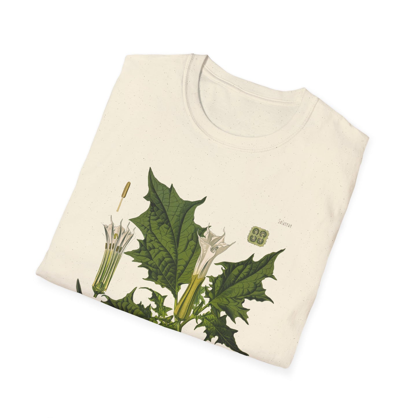 1887 botanical print from kohler's plants by hermann adolph kohler featuring datura the devil's trumpet tshirt