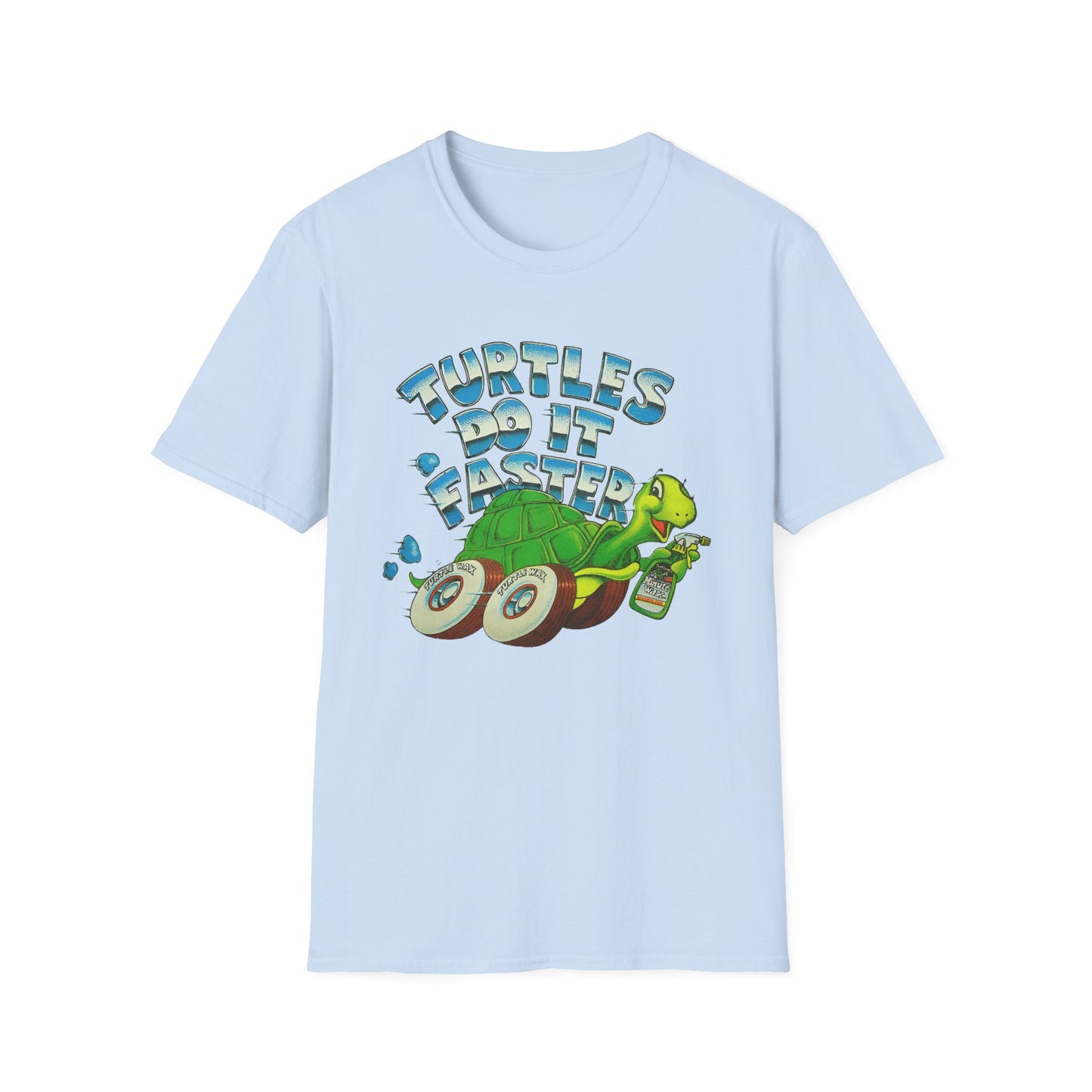 1980s turtle wax advertisement "turtles do it faster" reproduction tshirt