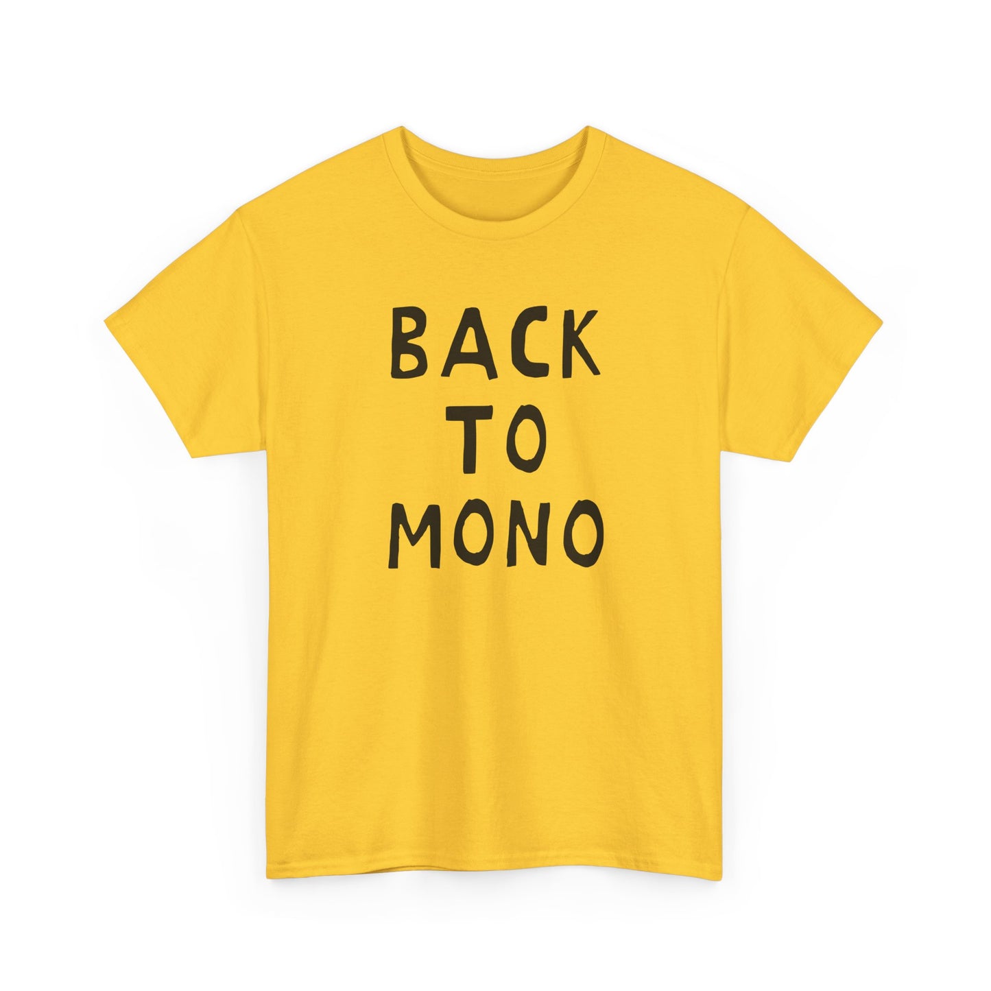 back to mono hand drawn font tshirt