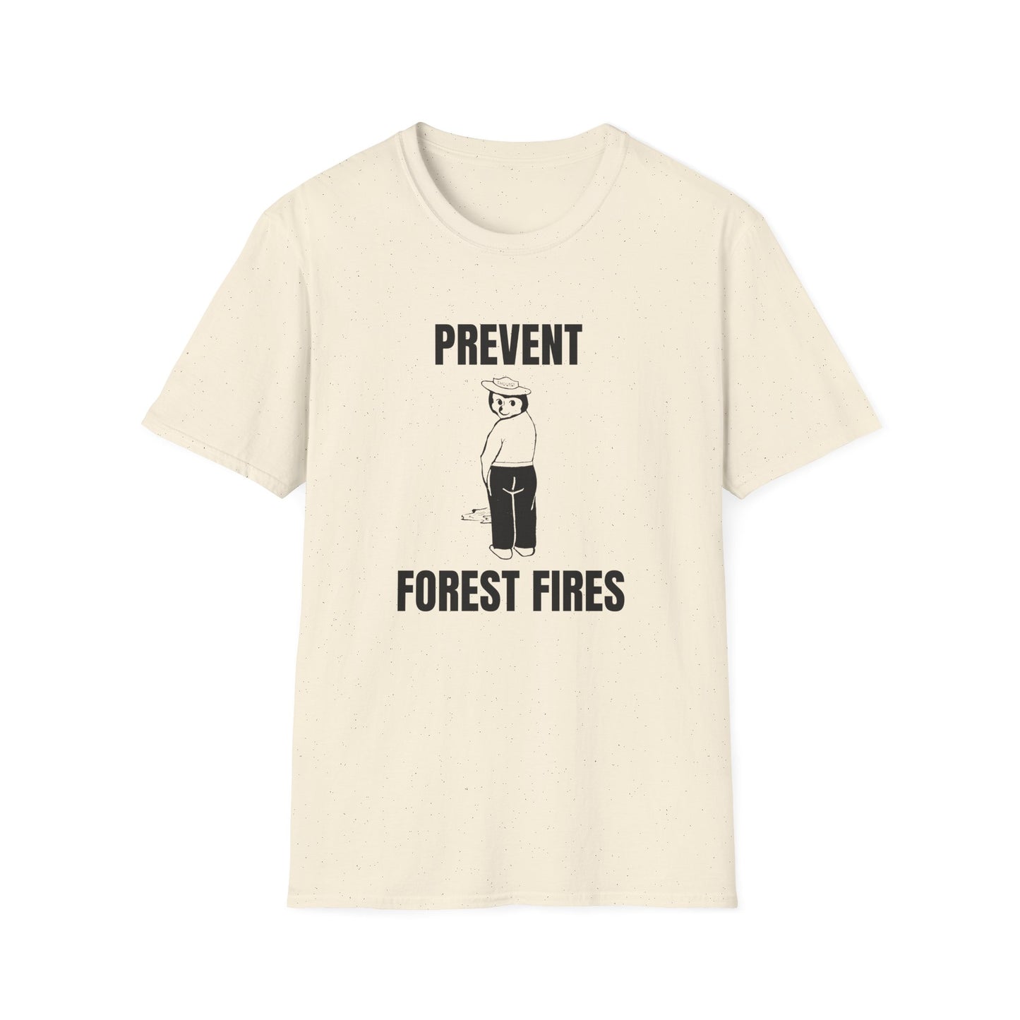 smokey the bear parody 1970s vintage design re print black tshirt