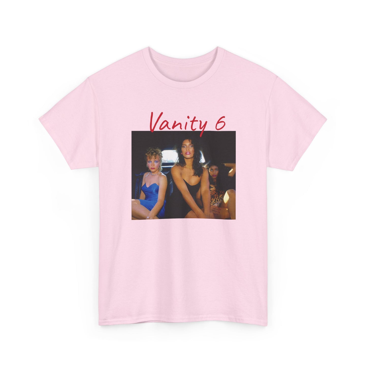 vanity 6 in a limousine tshirt