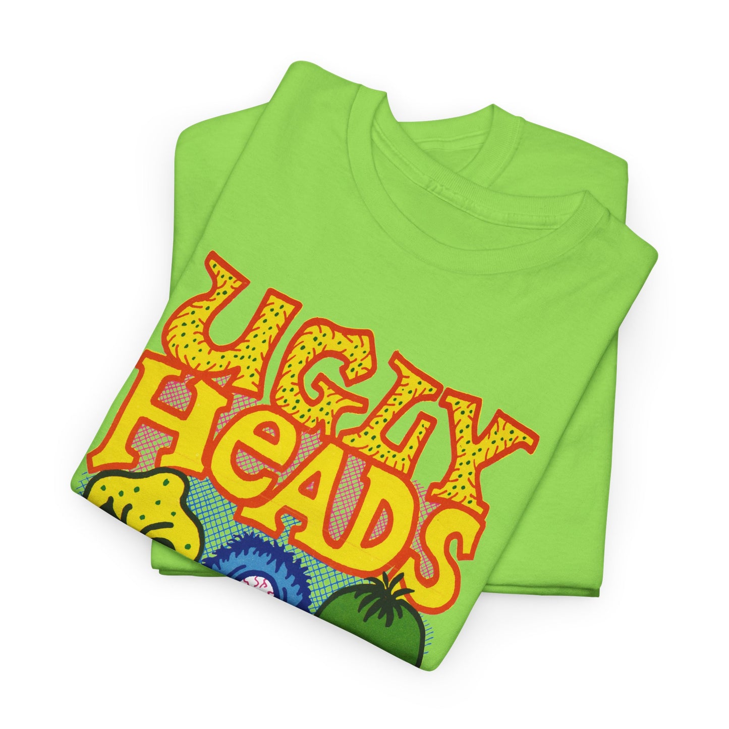 vintage american bubblegum graphic ugly heads reproduction tshirt