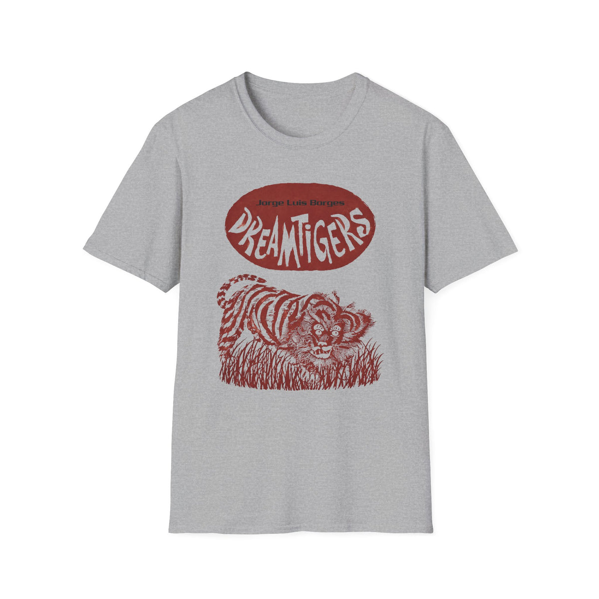 jorge luis borges 1960s dreamtigers book cover tshirt