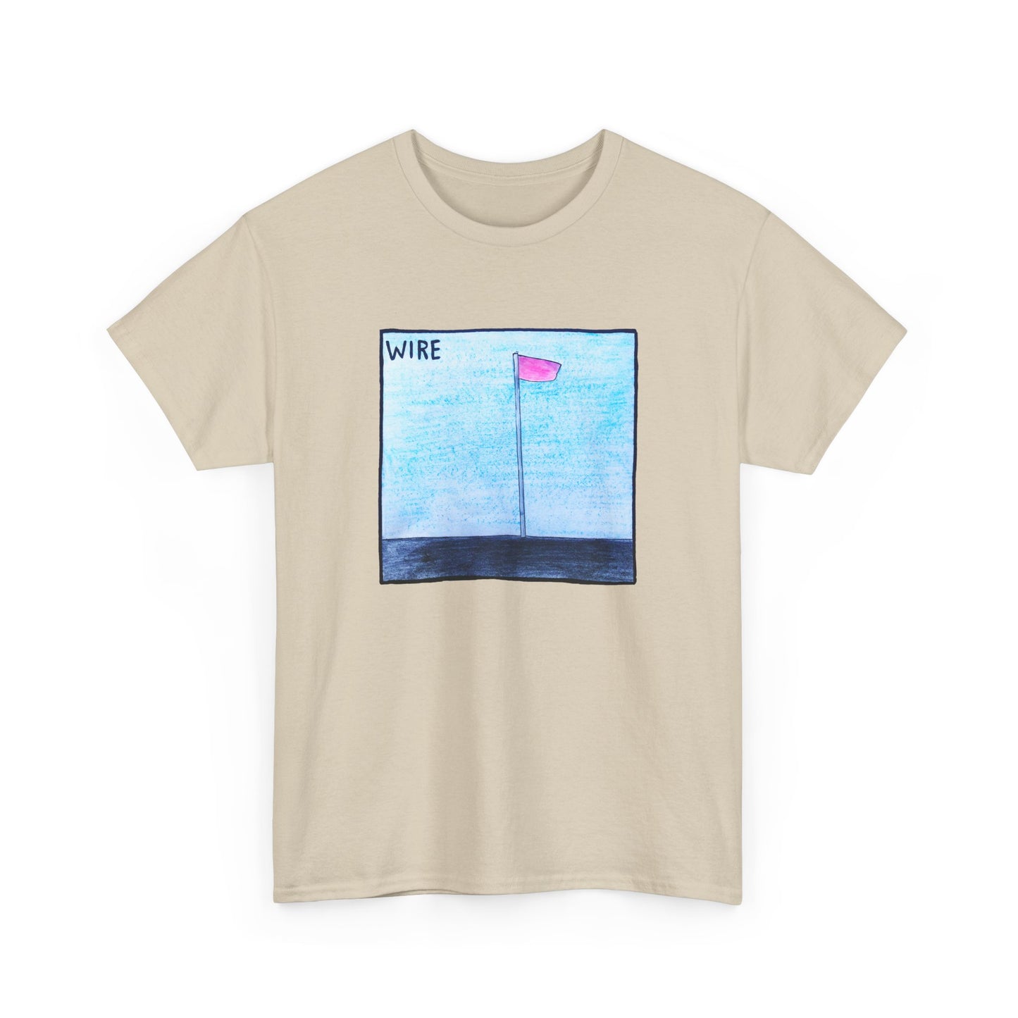 wire 1977 pink flag album cover homemade fan art tshirt