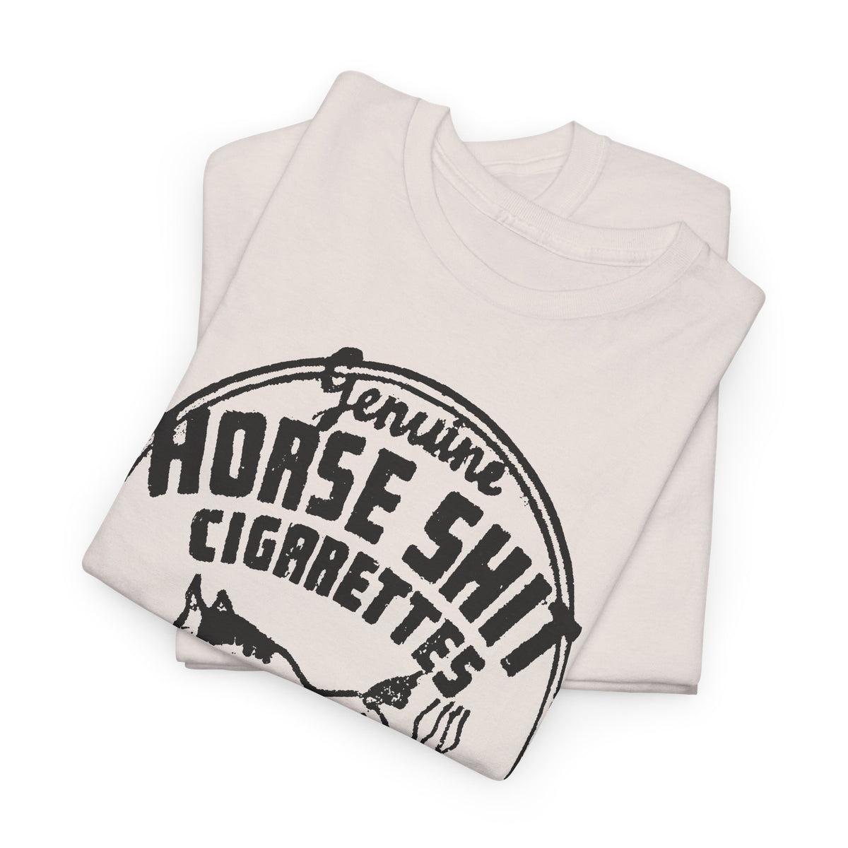 vintage horse shit cigarettes graphic reproduction tshirt