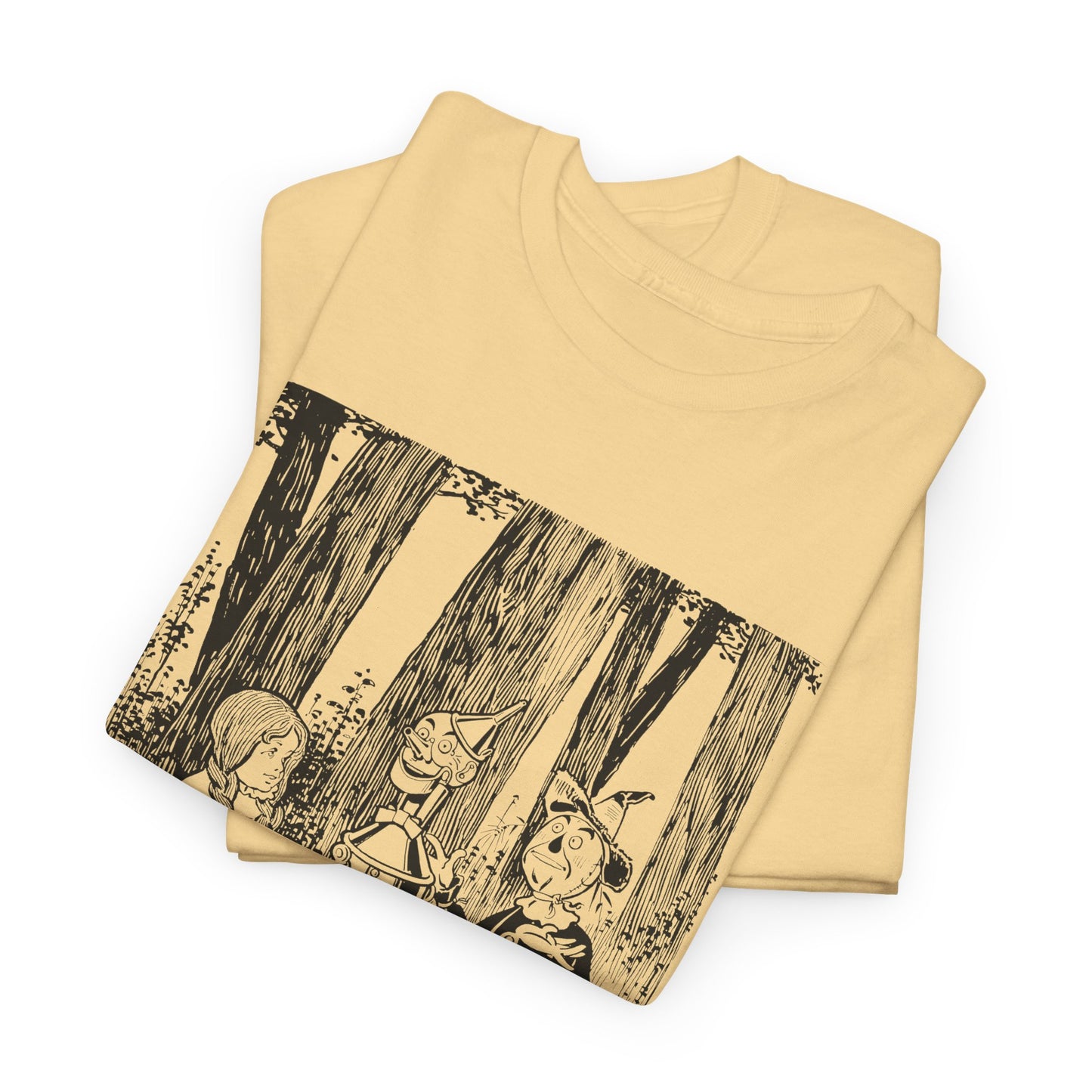 1900 w.w denslow's illustration for the wonderful wizard of oz dorothy and friends in forest tshirt