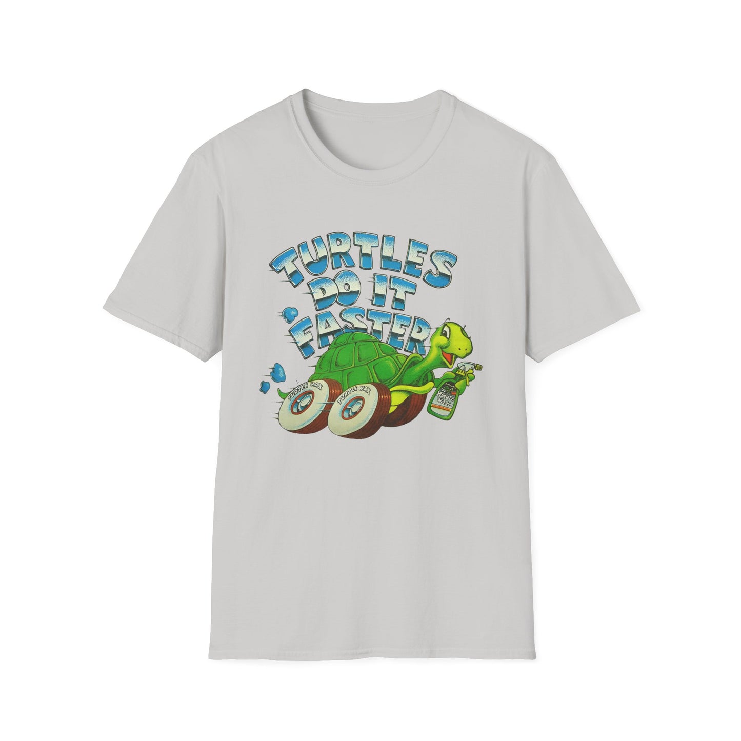 1980s turtle wax advertisement "turtles do it faster" reproduction tshirt