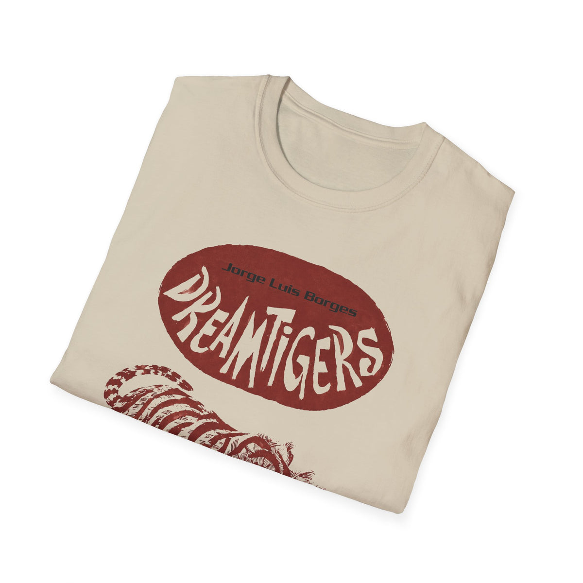 jorge luis borges 1960s dreamtigers book cover tshirt
