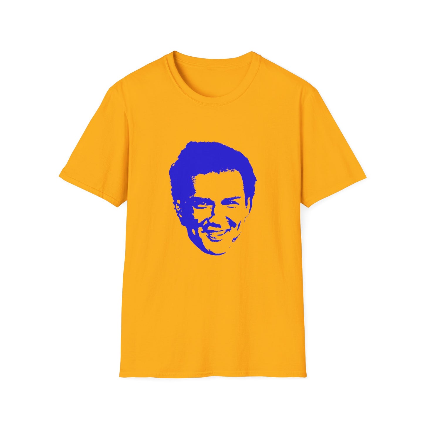 norm macdonald blue stencil face tshirt