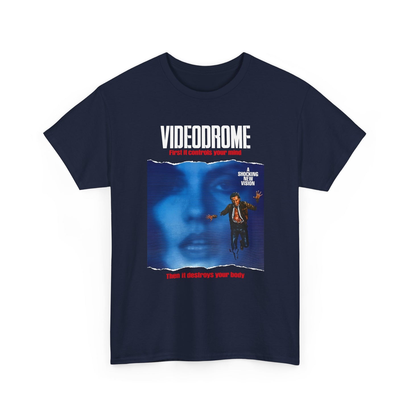 david cronenberg's videodrome 1983 alternate movie poster reproduction tshirt