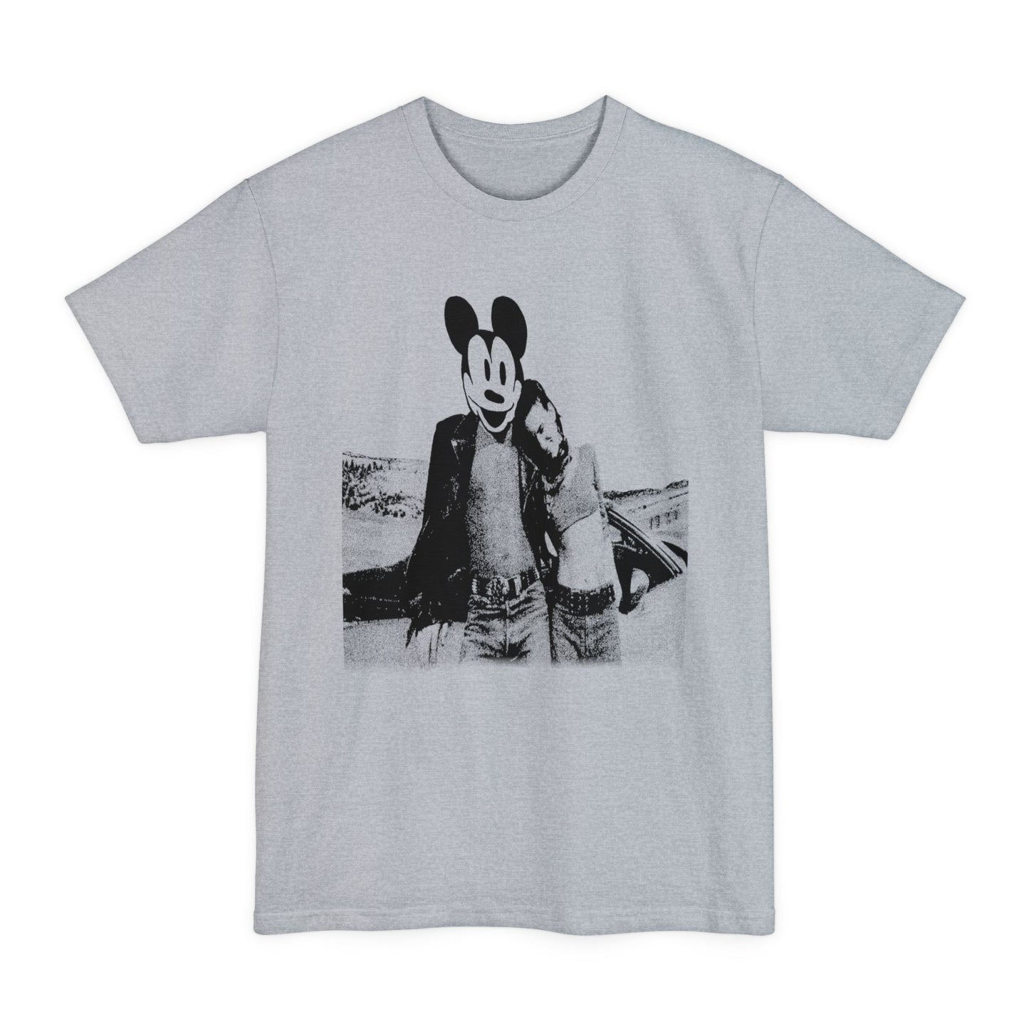oversized steamboat mickey and mallory knox natural born killers parody unisex tall beefy tshirt