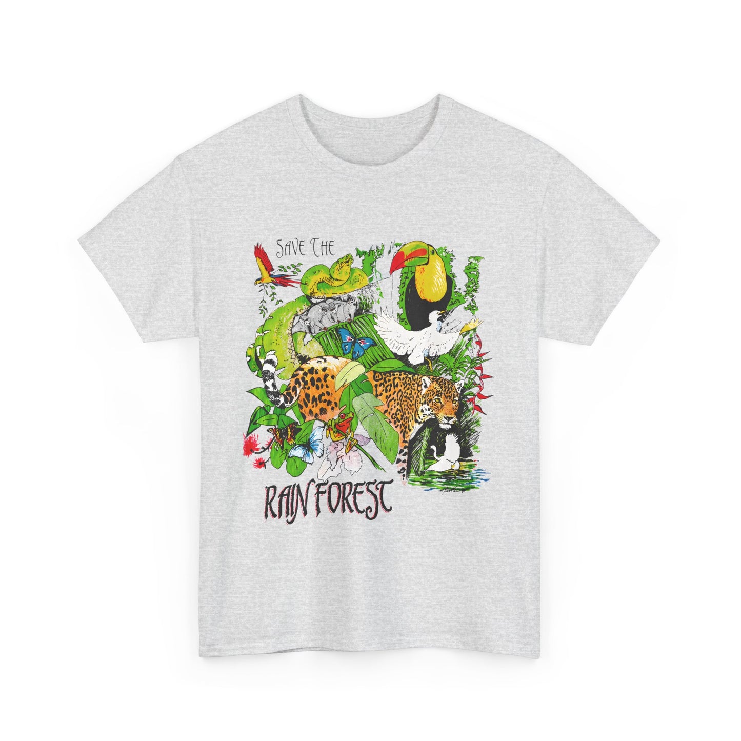 1993 vintage save the rainforest reproduction tshirt