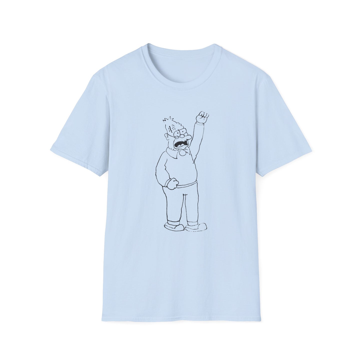 original sketch of grandpa simpson tshirt