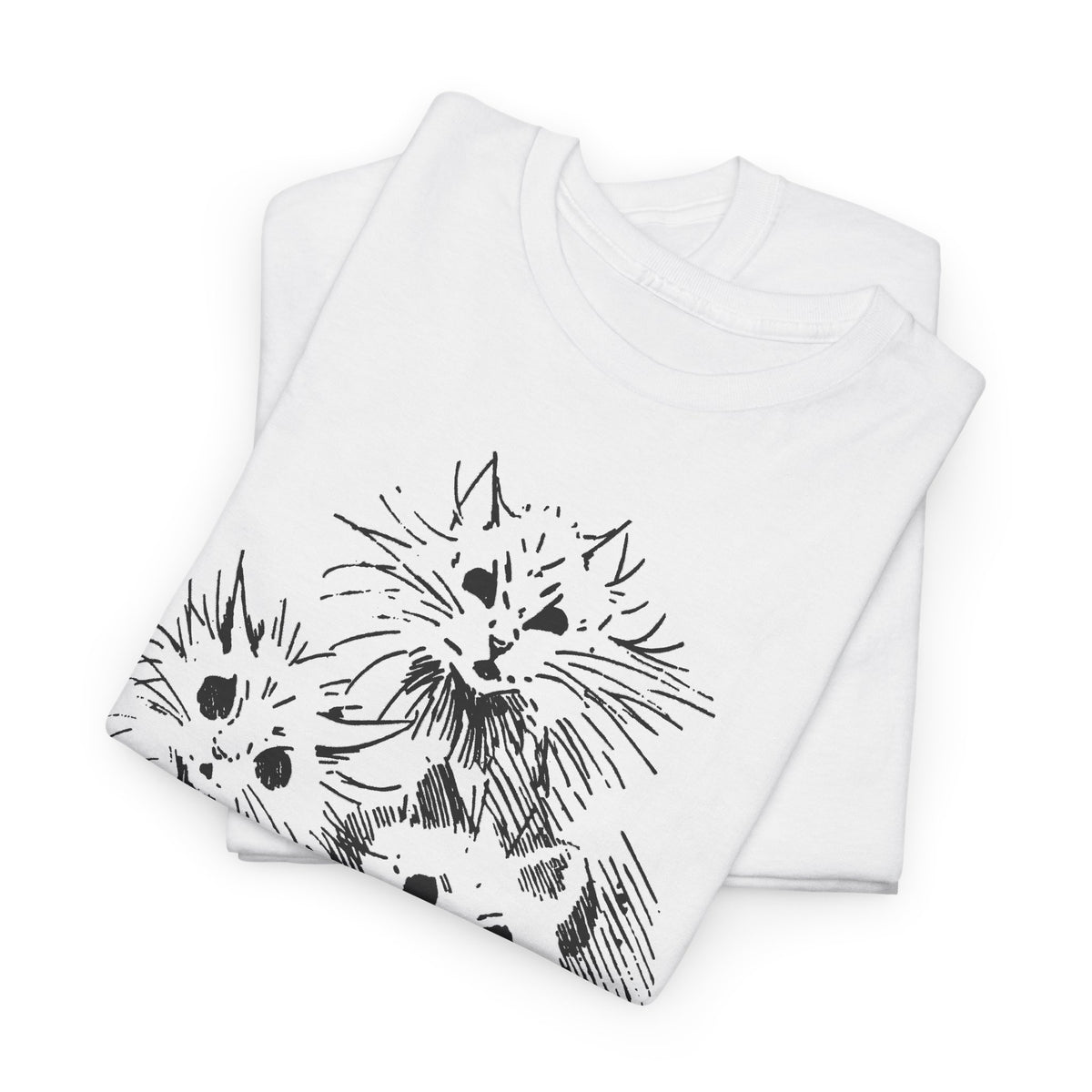 louis wain ghost cats sketch edit tshirt