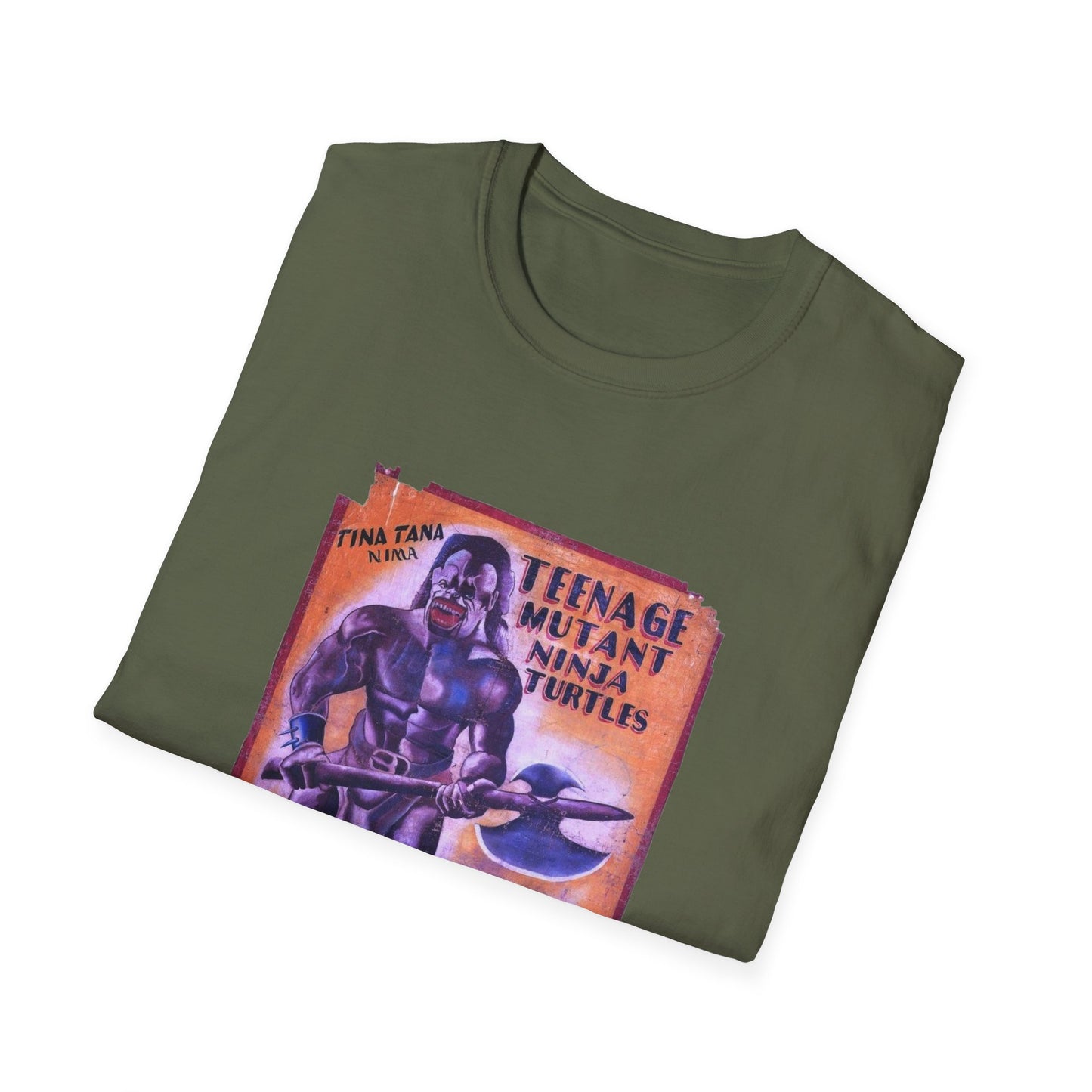 teenage mutant ninja turtles 1990 ghanaian movie poster tshirt