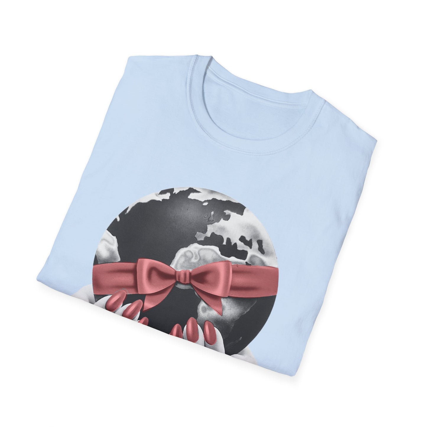 i'd give you the world 1980s graphic from a greeting card red nail version tshirt