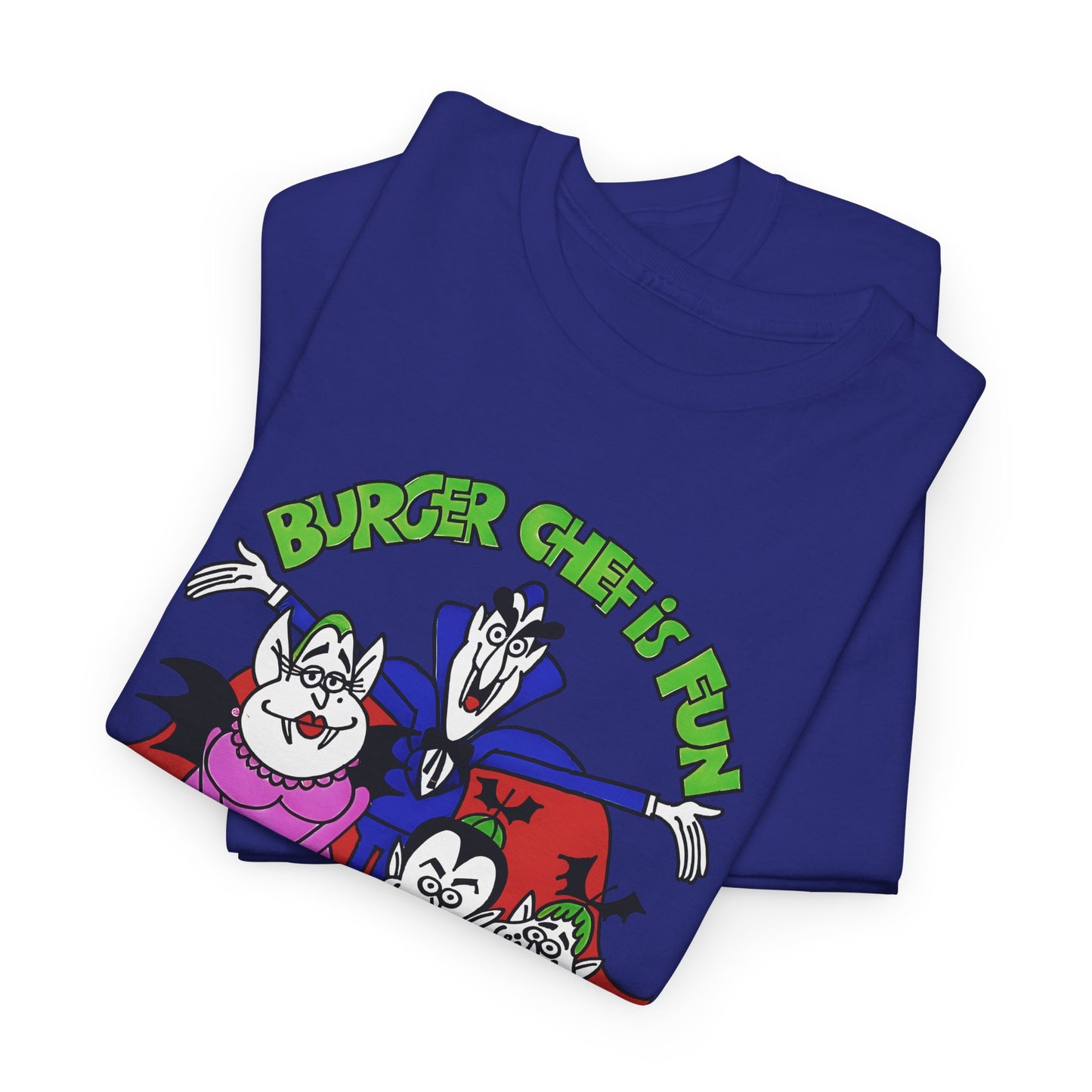 1970s burger chef is fun for the whole fangmily reproduction tshirt