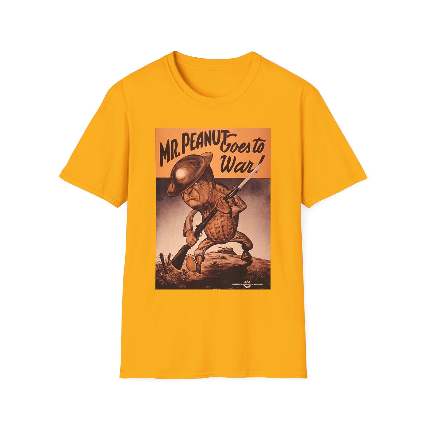 1942 mr. peanut goes to war tshirt from the united states department of agriculture war boards