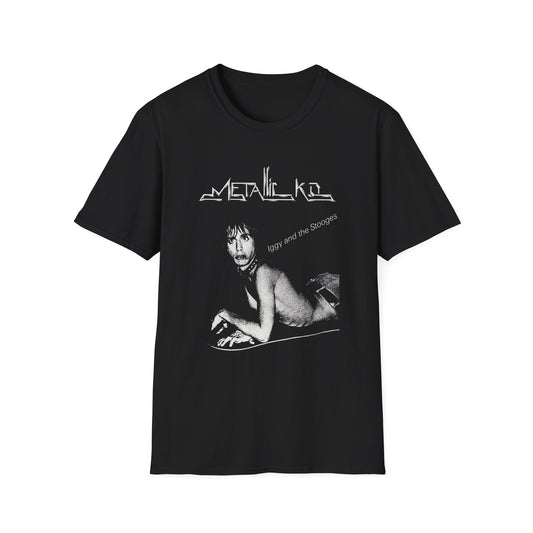 1974 album poster iggy and the stooges metallic k.o tshirt