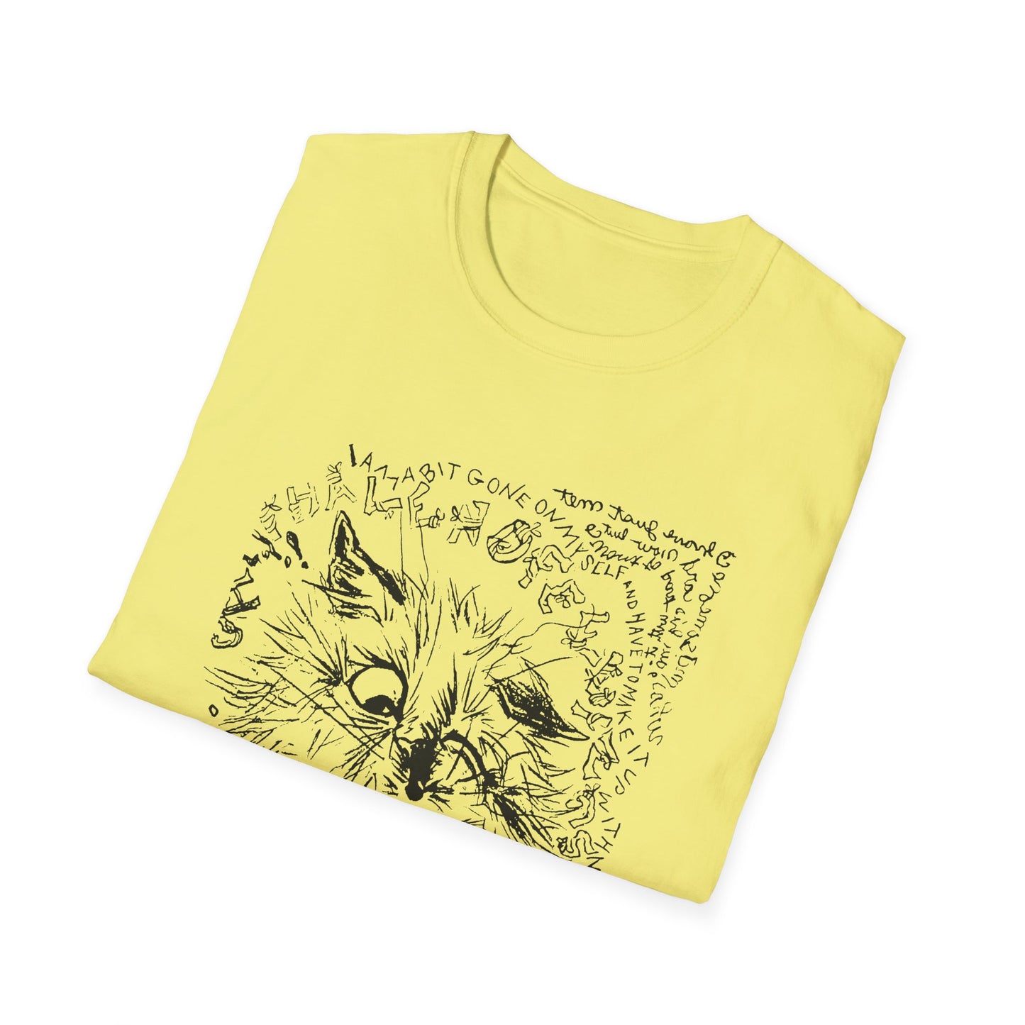 louis wain cat sketch i am a bit gone on myself and have to make it up with my feelings reproduction tshirt