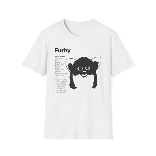 1990s furby advertisement meet furby fan art tshirt