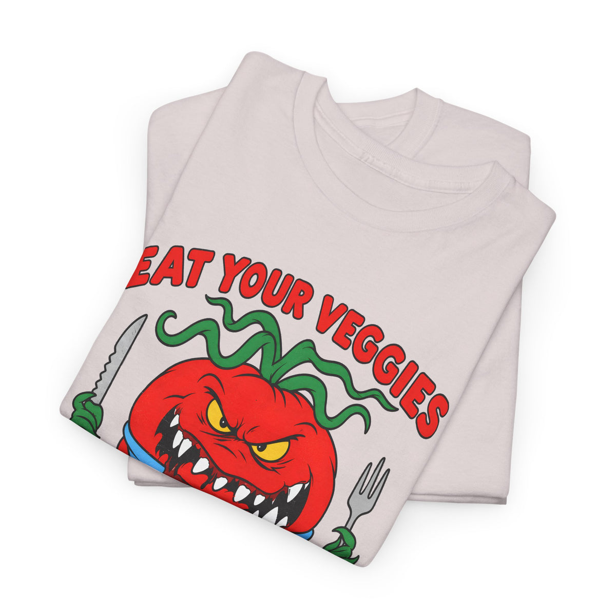1990s eat your veggies before they eat you reproduction tshirt