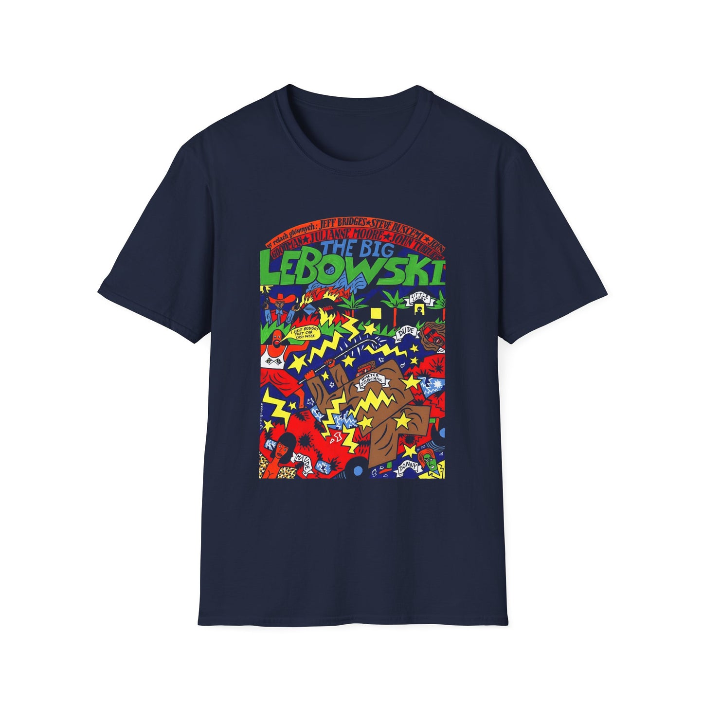 the big lebowski polish movie poster tshirt