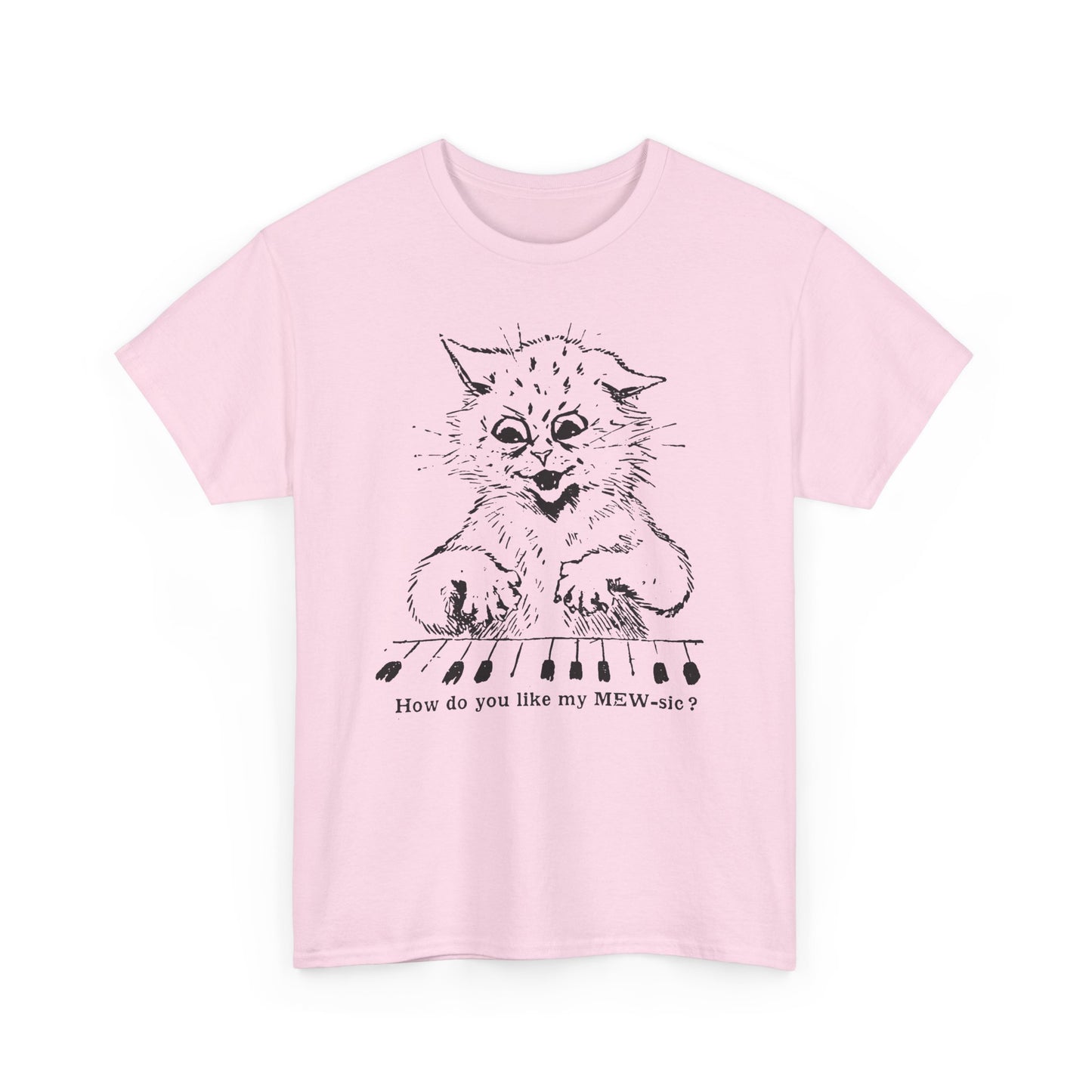 louis wain cat sketch how do you like my mew-sic? tshirt