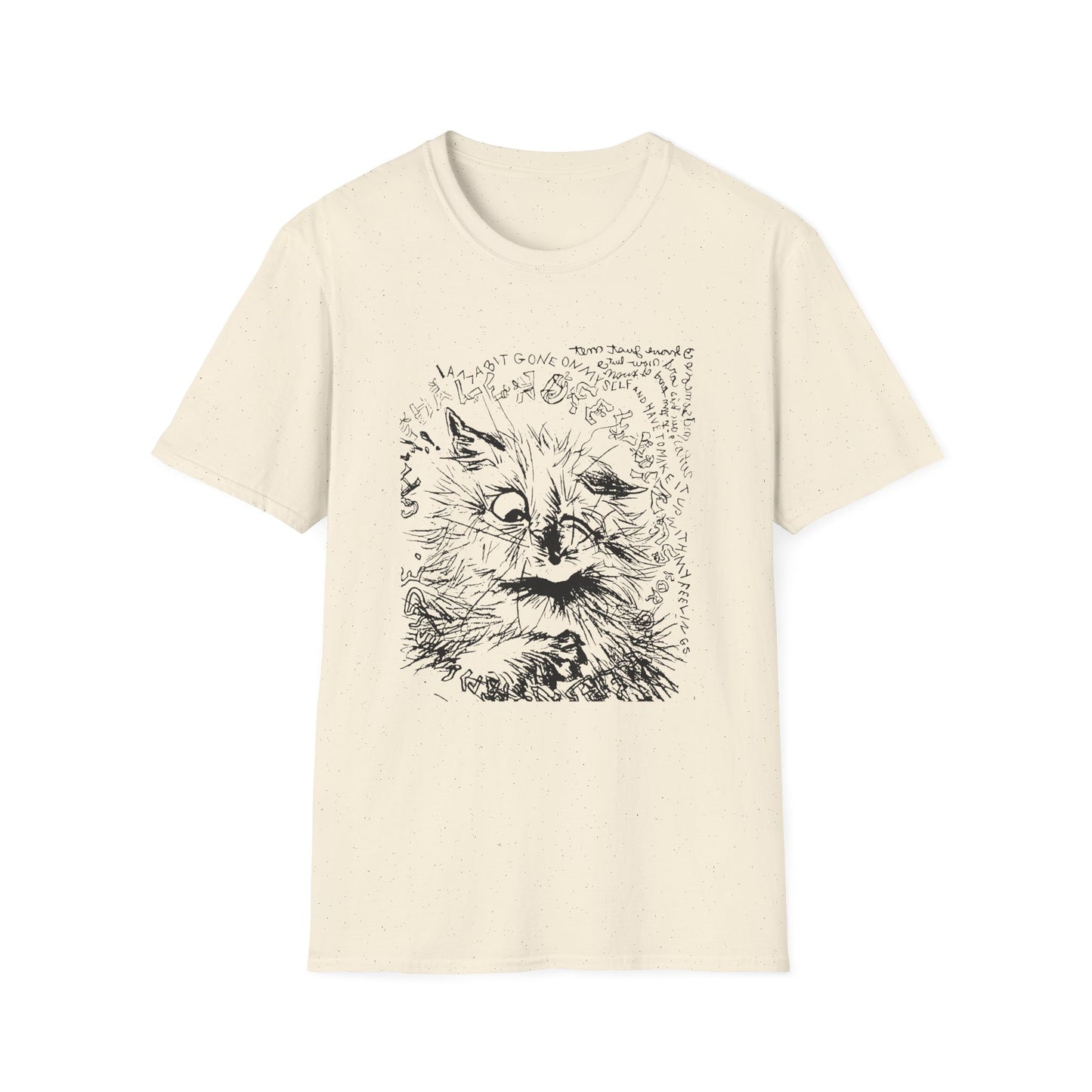louis wain cat sketch i am a bit gone on myself and have to make it up with my feelings reproduction tshirt