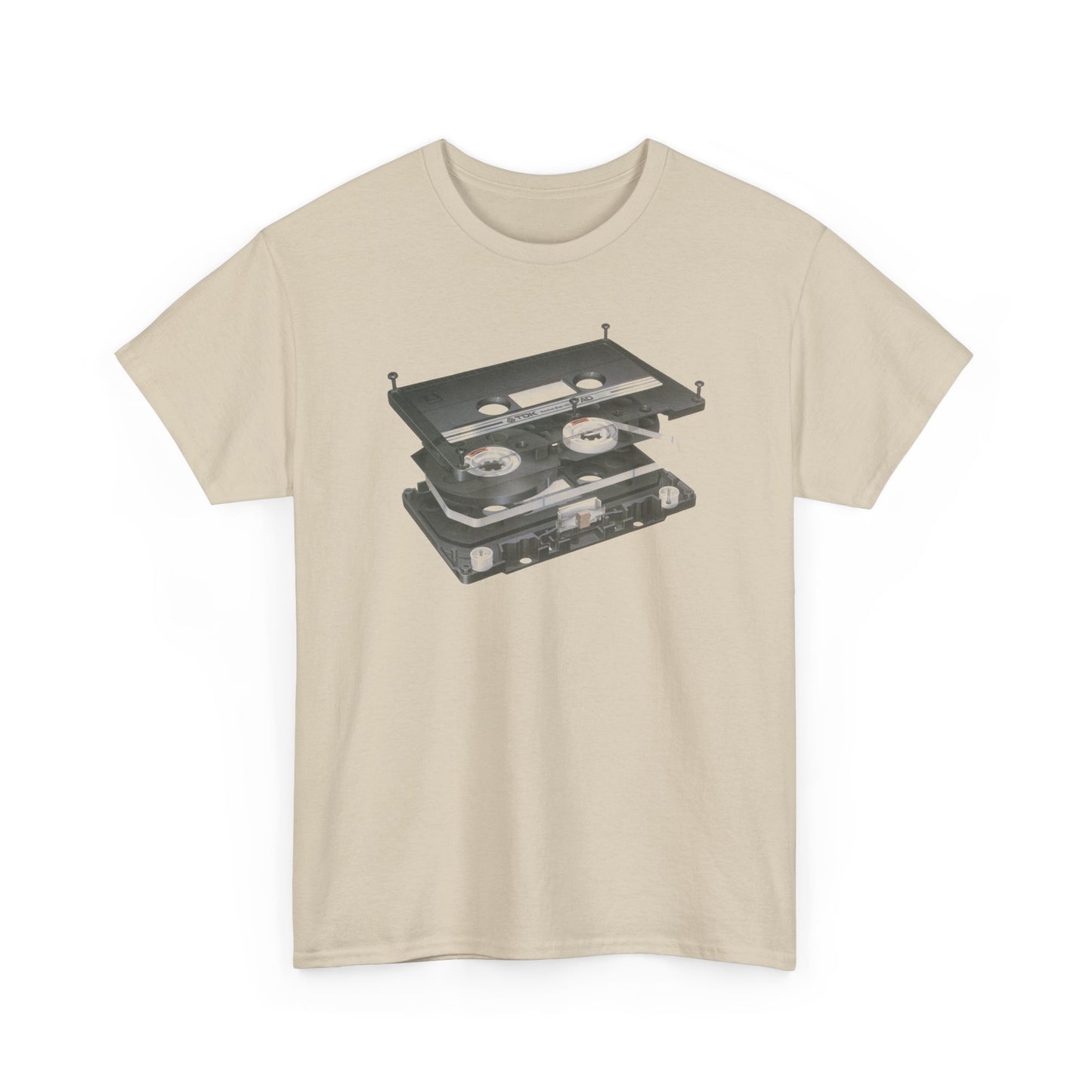 exploded view cassette tape hisashi saito 1980 airbrush graphic tshirt