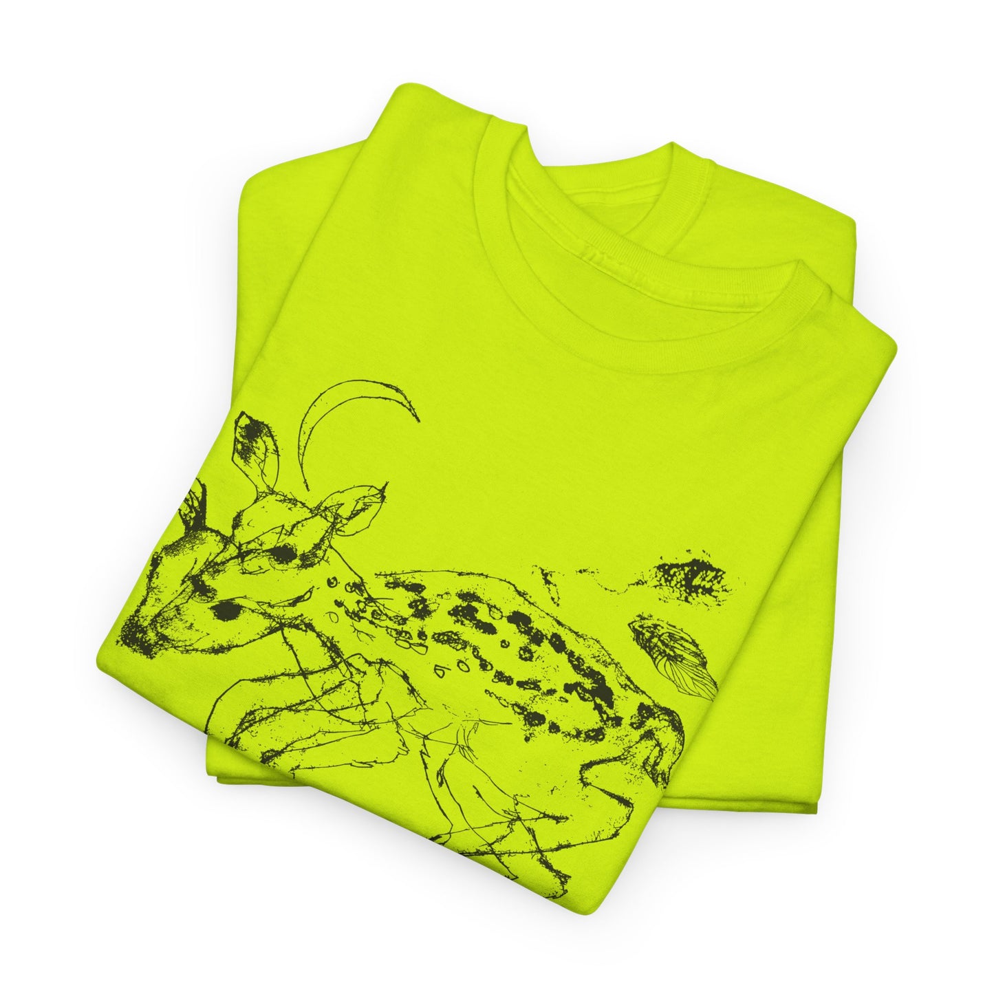 weird deer illustration custom edit tshirt