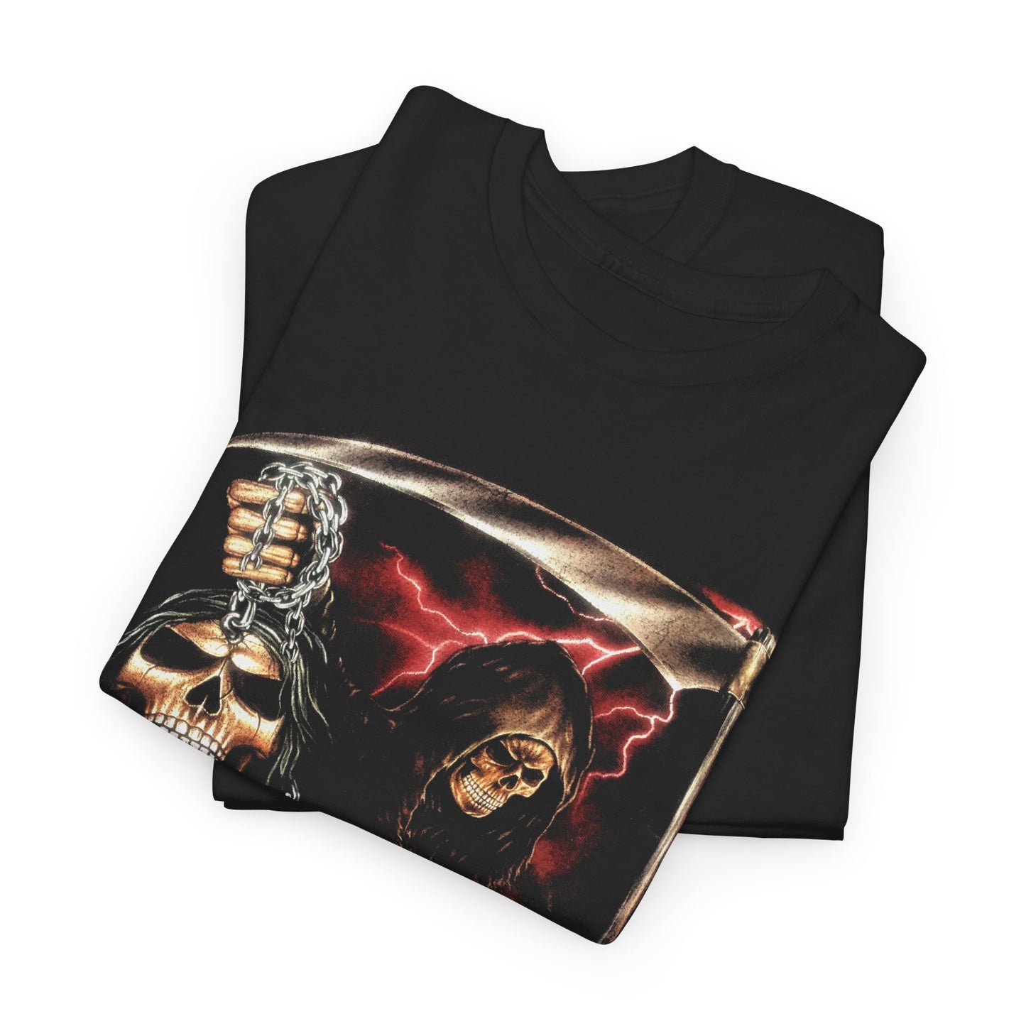 vintage grim reaper skull trophies reproduction tshirt