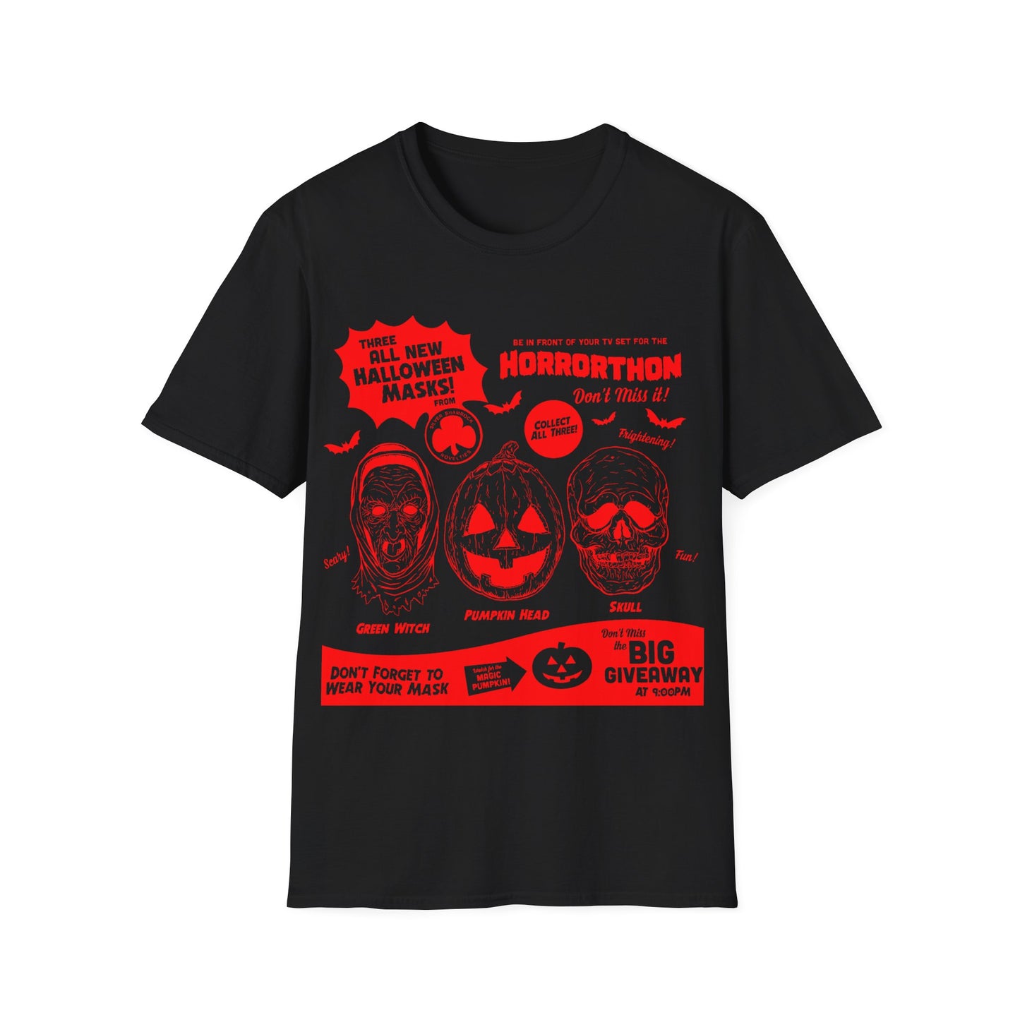 halloween 3 tv guide ad graphic 2 in red tshirt