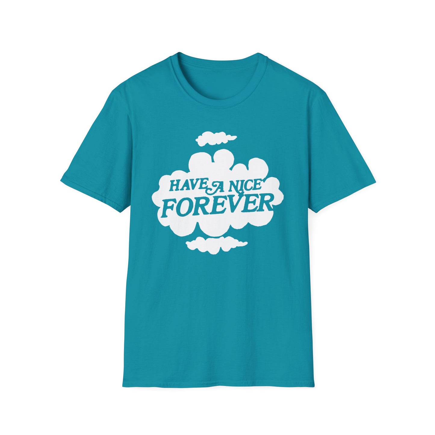 vintage 1980s "have a nice forever" graphic on a new tshirt