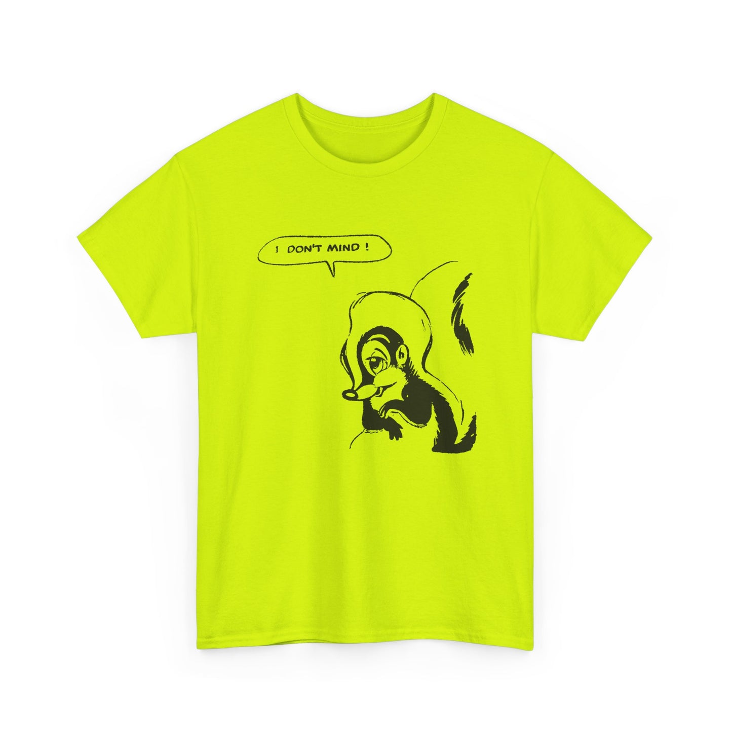 i don't mind cartoon skunk flower from old comic book tshirt