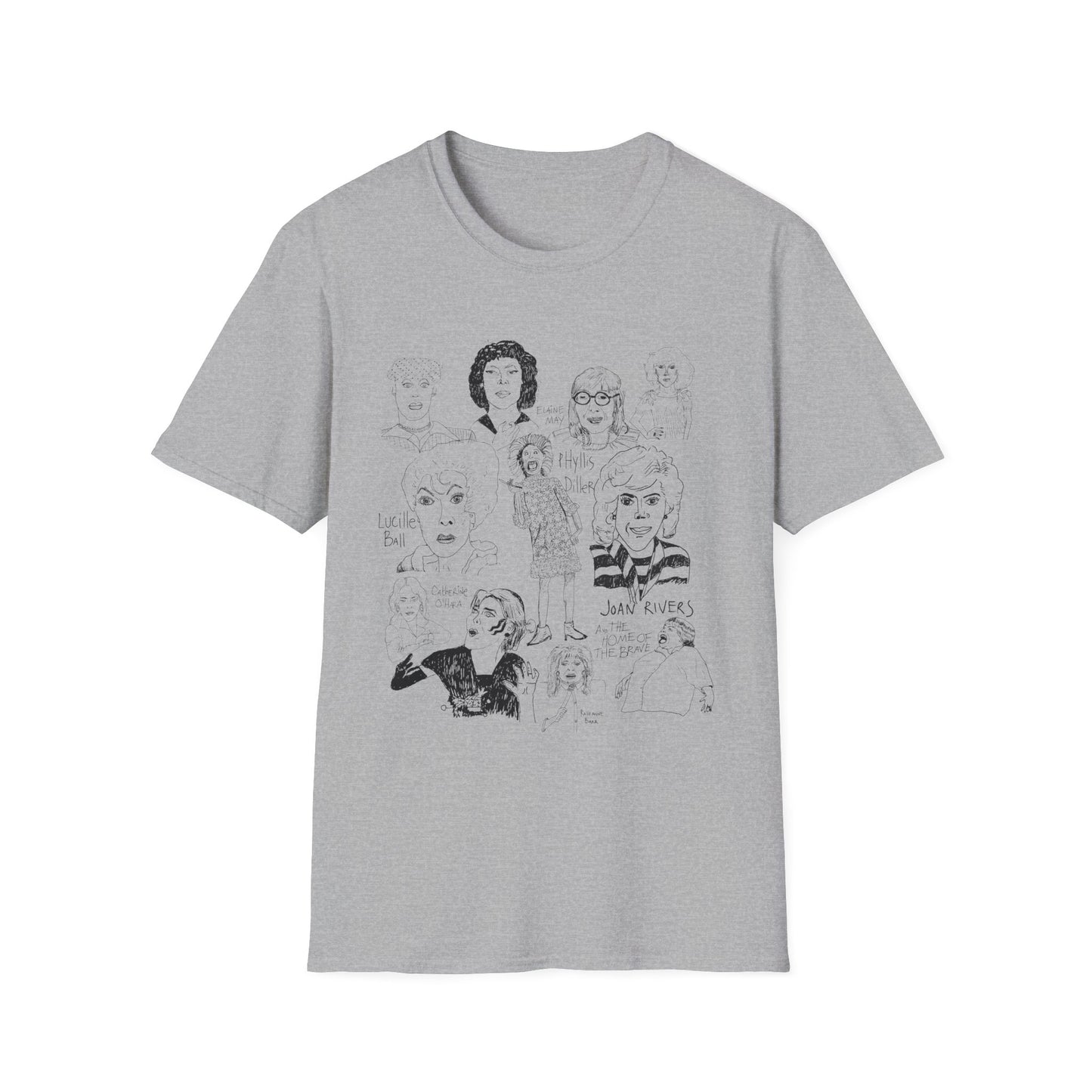 original drawing women of comedy collage tshirt