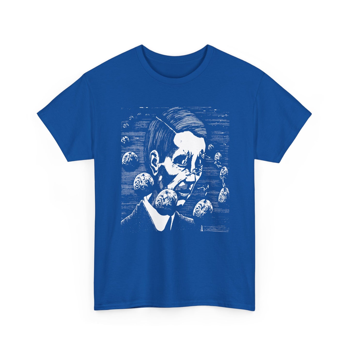 unknown sci fi illustration used in 1980 show poster for joy division reproduction tshirt