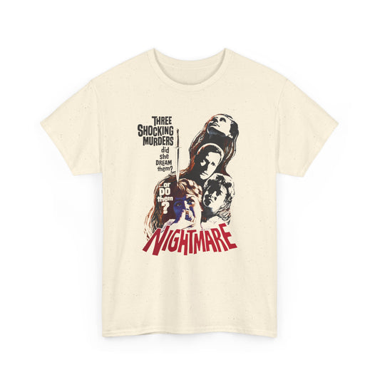 1964 hammer films psychological horror movie nightmare tshirt