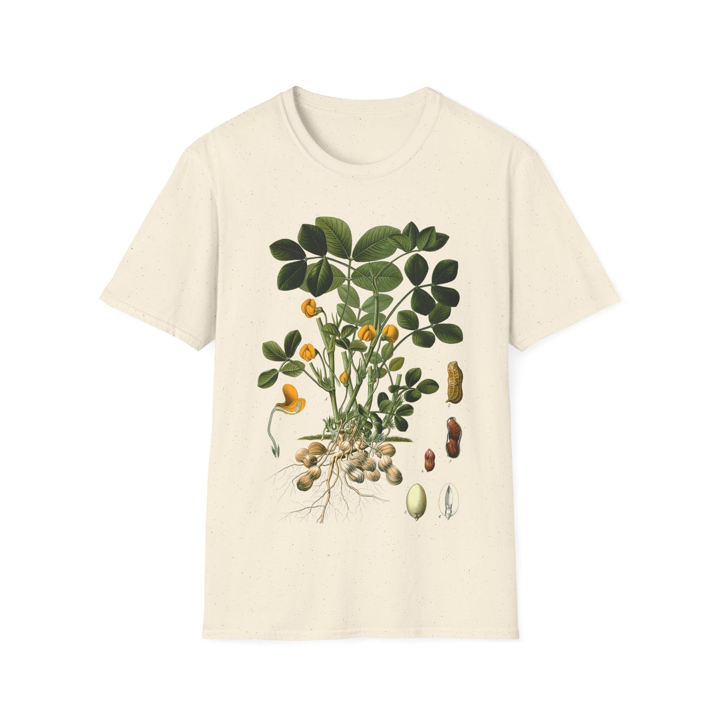 1887 peanut arachis hypogaea botanical print from kohler's plants by hermann adolph kohler tshirt