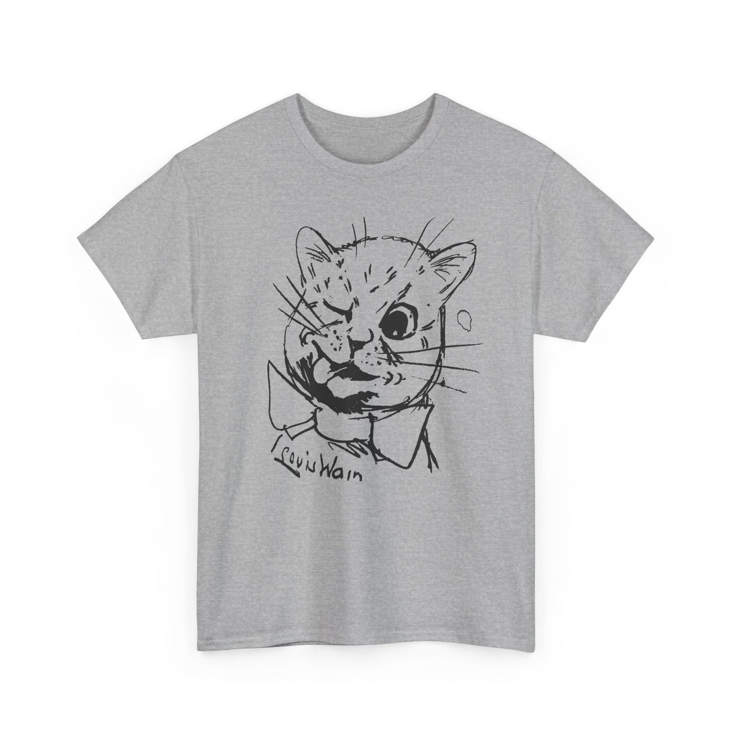 rare louis wain cat sketch custom edit tshirt