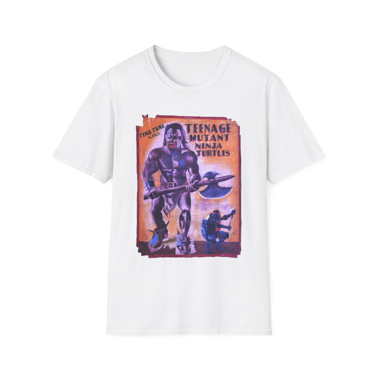 teenage mutant ninja turtles 1990 ghanaian movie poster tshirt