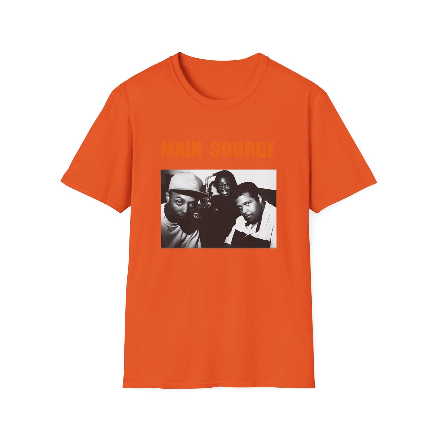 main source 90s hip hop legends photo on the couch tshirt