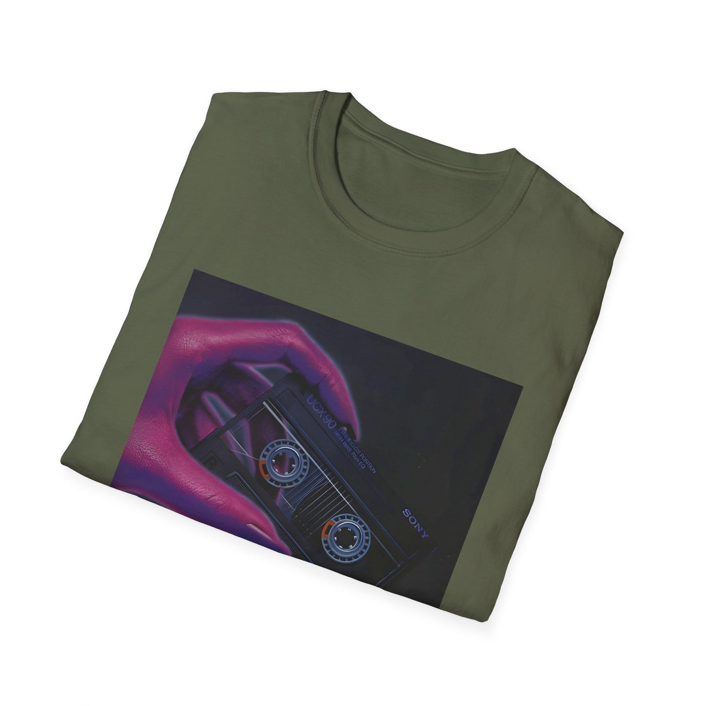 1980s ucx-90 audiocassette print advertisement tshirt