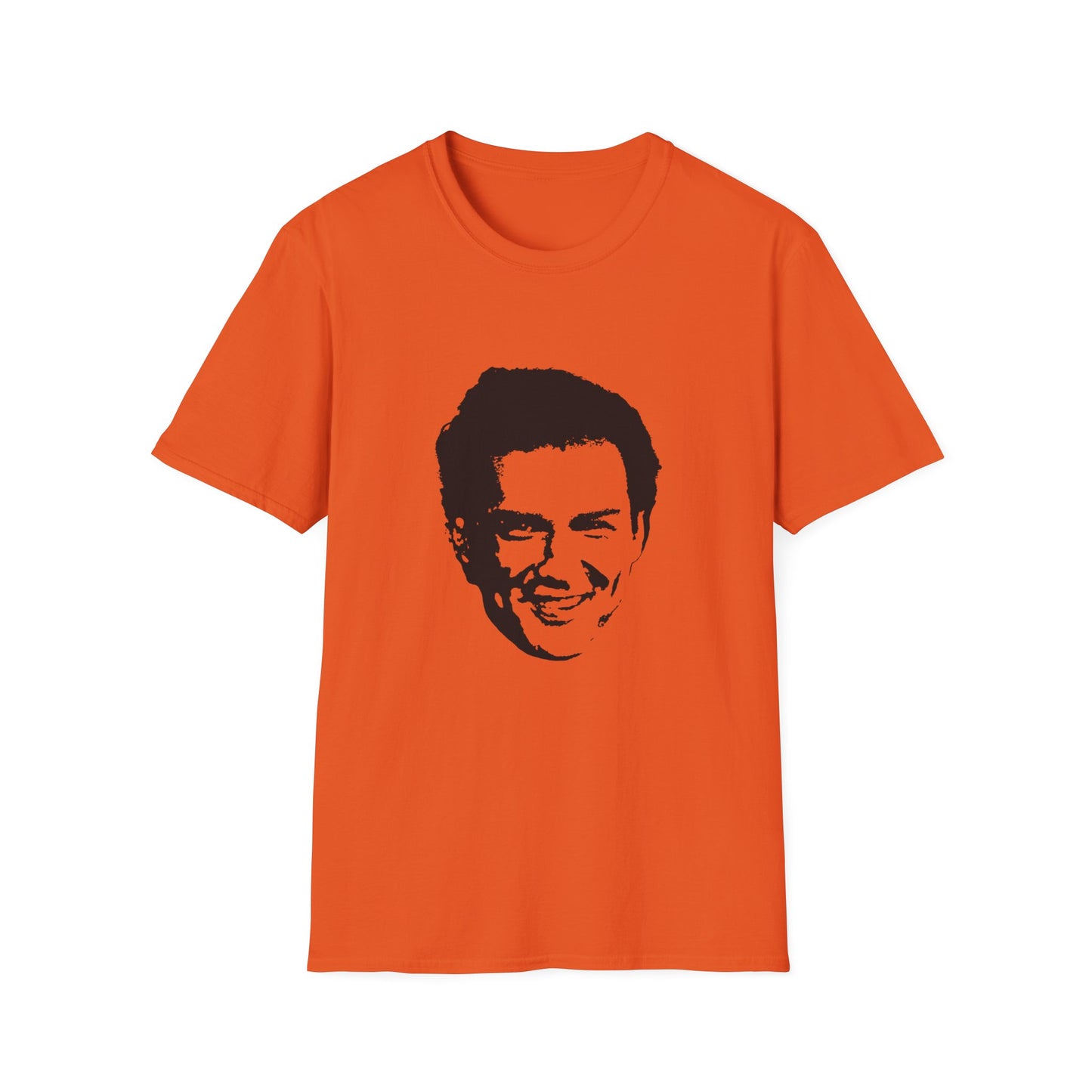 norm macdonald black stencil face tshirt