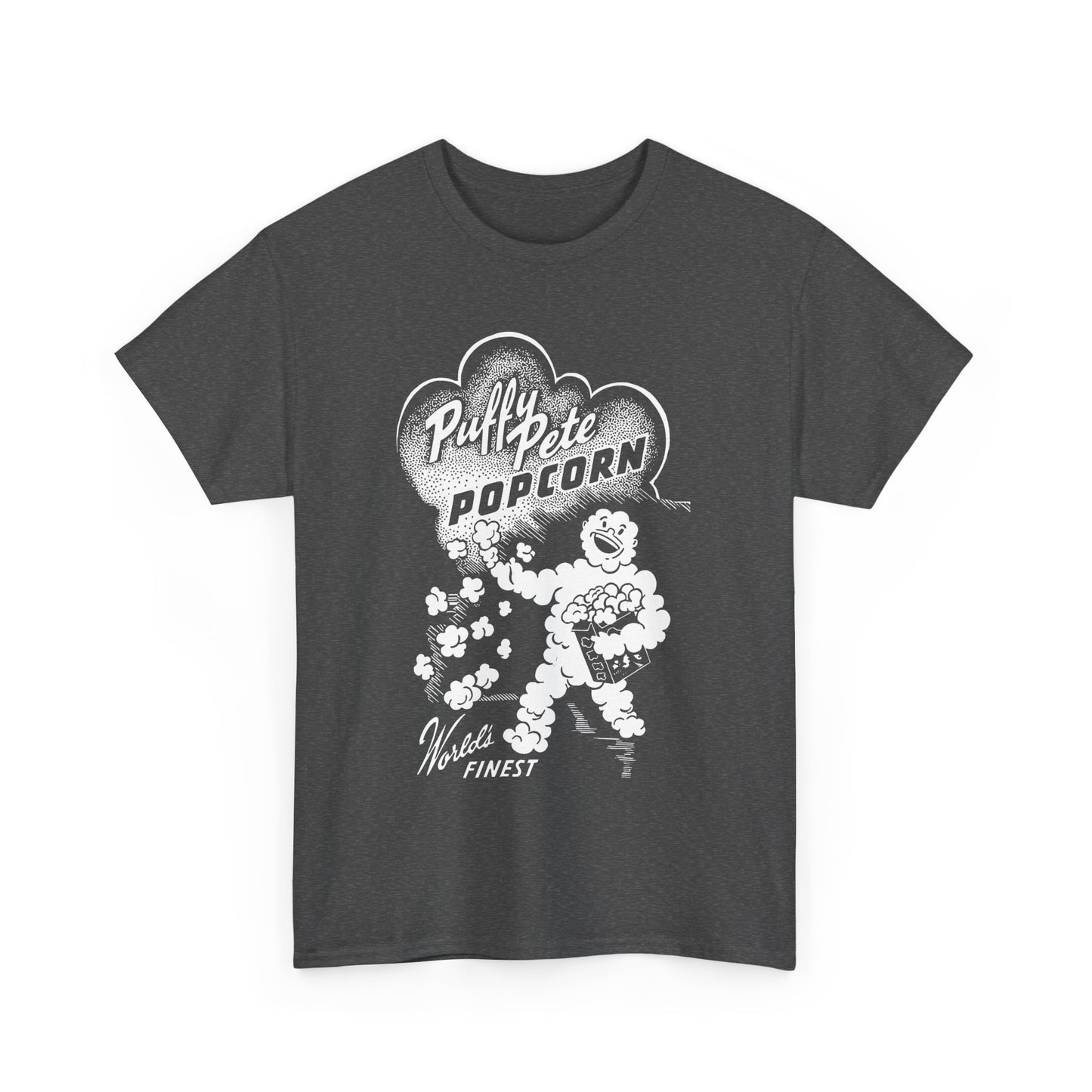 vintage puffy pete popcorn box logo tshirt