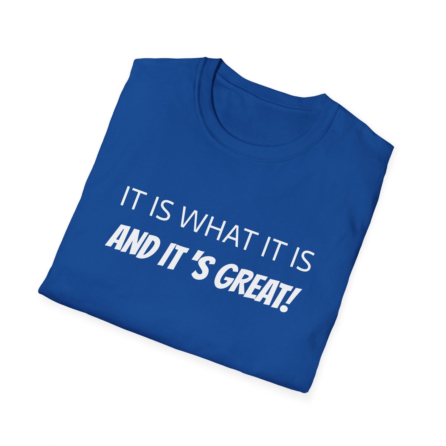 it is what it is and it's great! tshirt