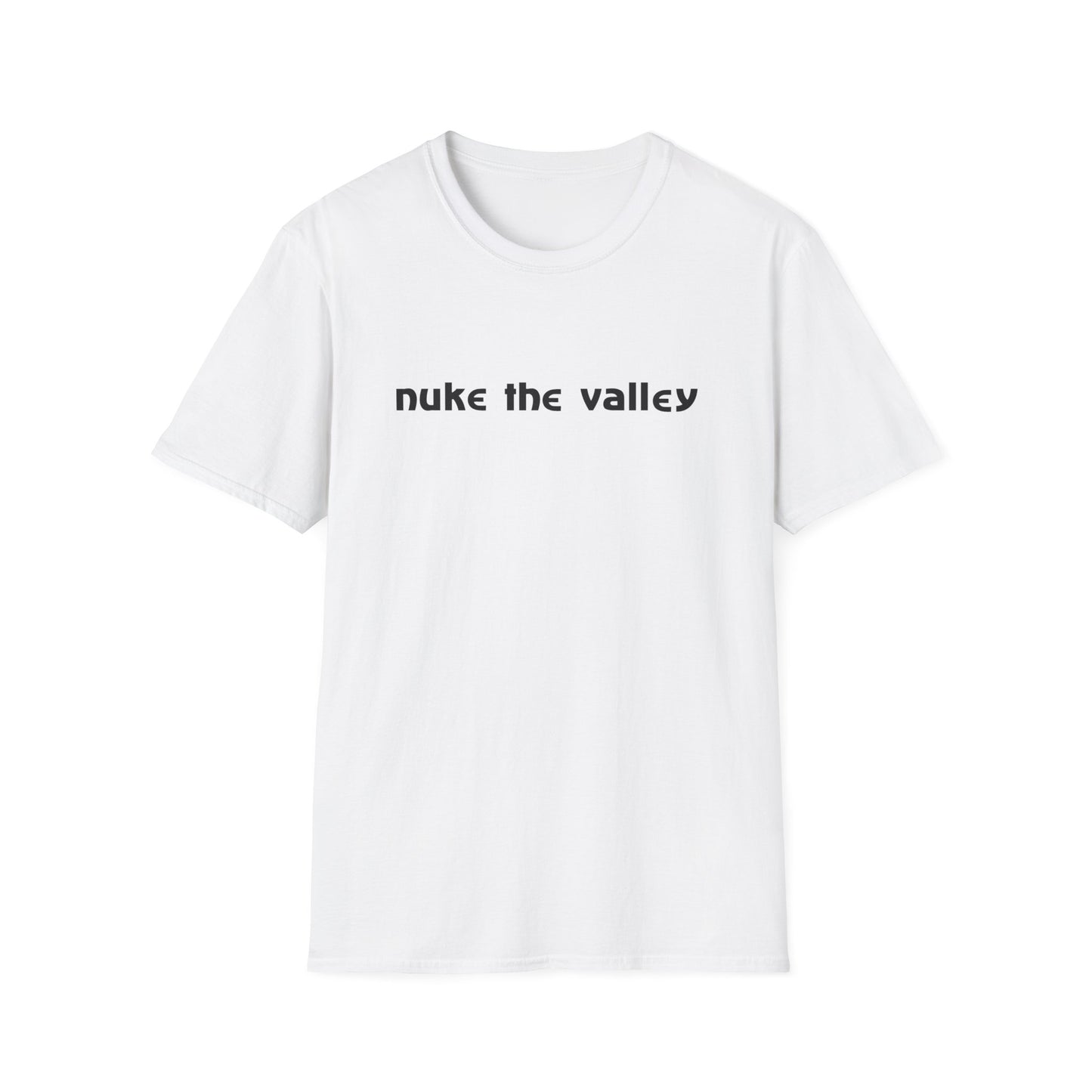 80s slogan nuke the valley tshirt