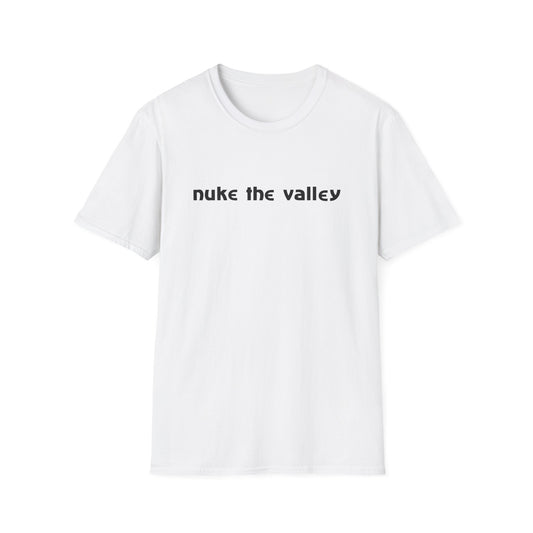 80s slogan nuke the valley tshirt
